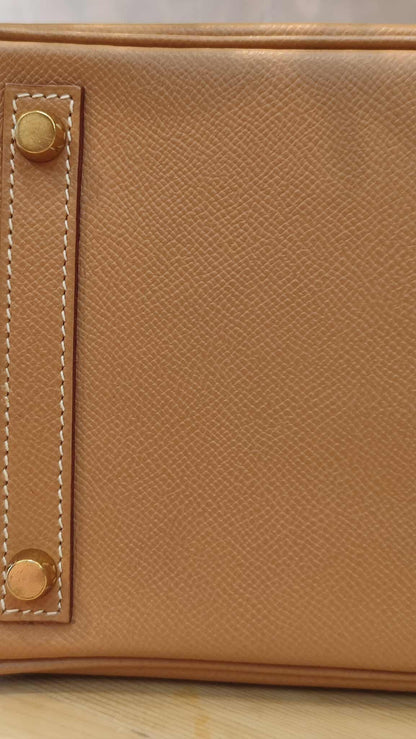 Hermes Birkin 30 Bicolor Gold/Biscuit Epsom Stamp G Square 2003 GHW