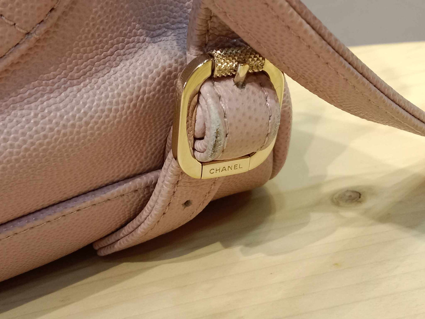 Chanel Quilted Caviar Business Affinity Light Pink Backpack Series 25