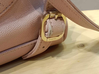Chanel Quilted Caviar Business Affinity Light Pink Backpack Series 25