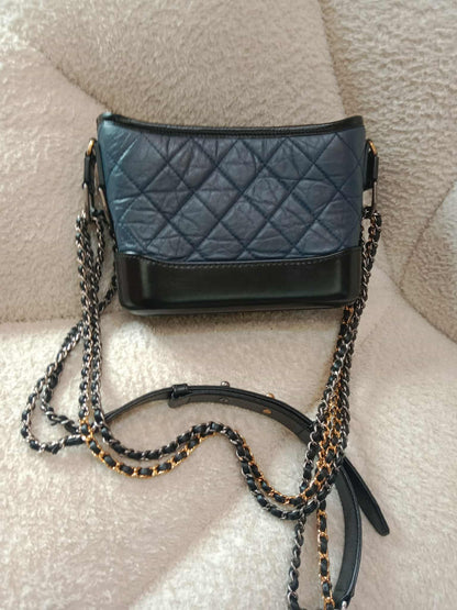 Chanel Gabrielle Hobo Bag Bicolor Blue/Black Series 29