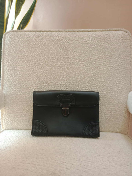 Bottega Veneta Intrecciato Clutch Black
