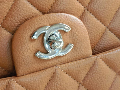 Chanel Classic Double Flap Medium Caramel Caviar Series 14