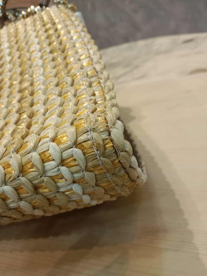 Jimmy Choo Mari Woven Raffia Tote Handbag