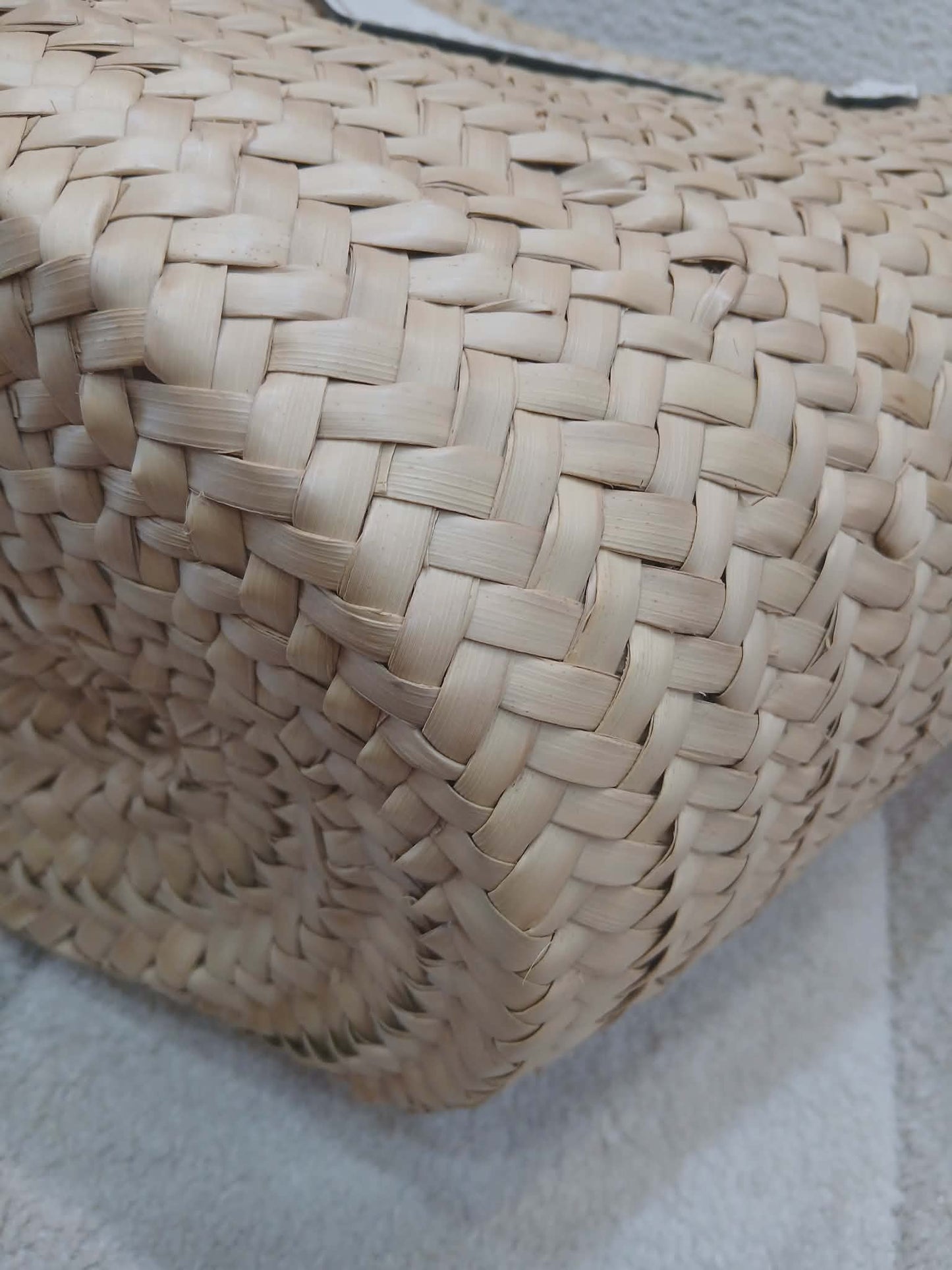 Prada Raffia Tote Bag White