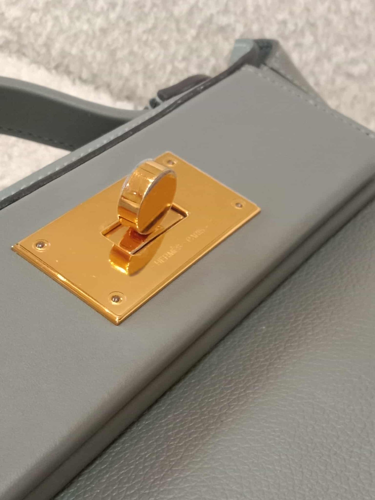 Hermes Mini 24/24 Gris Meyer Evercolor Stamp U 2022