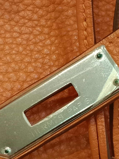 Hermes Birkin 35 Poppy Orange Clemence Stamp L Square 2008