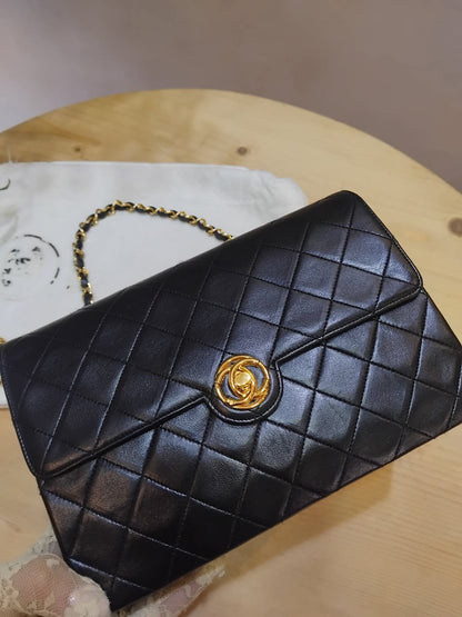 Chanel Circle Lock Flap Vintage CC Lambskin Black Series 1