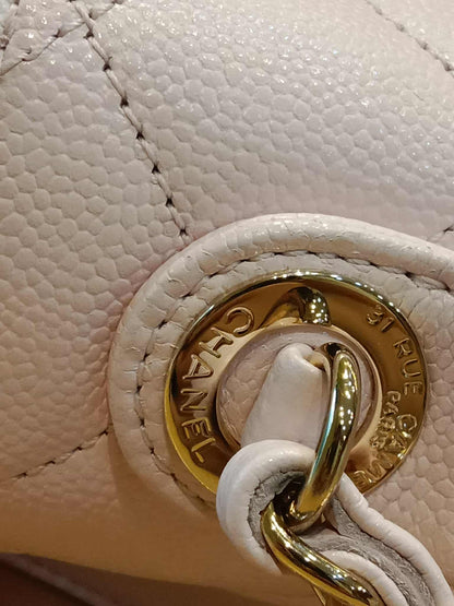 Chanel Business Affinity Light Pink Caviar Medium Microchipped