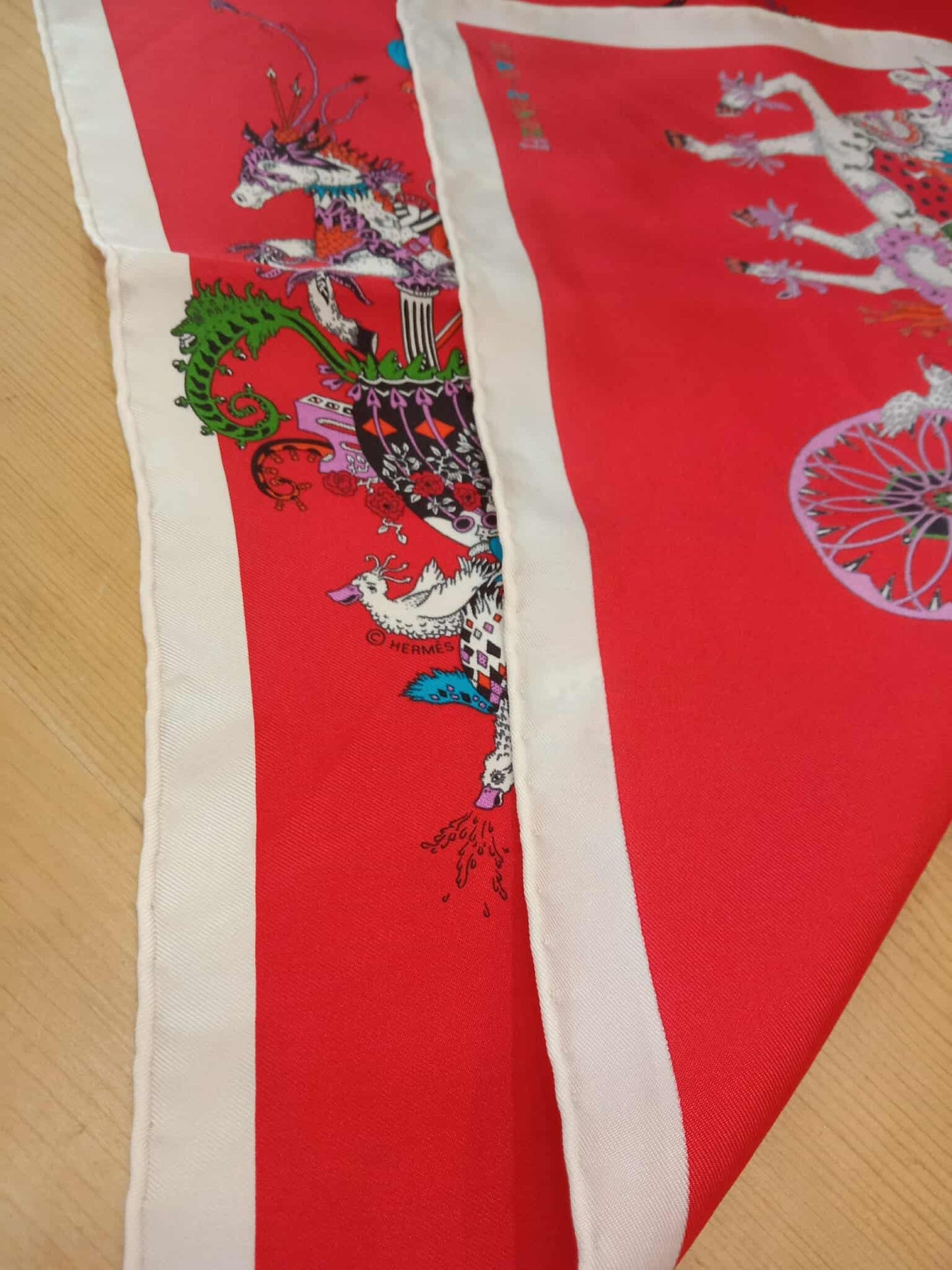 Hermes Scarf in the "La Folle Parade" Design