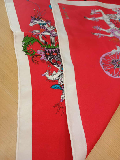 Hermes Scarf in the "La Folle Parade" Design