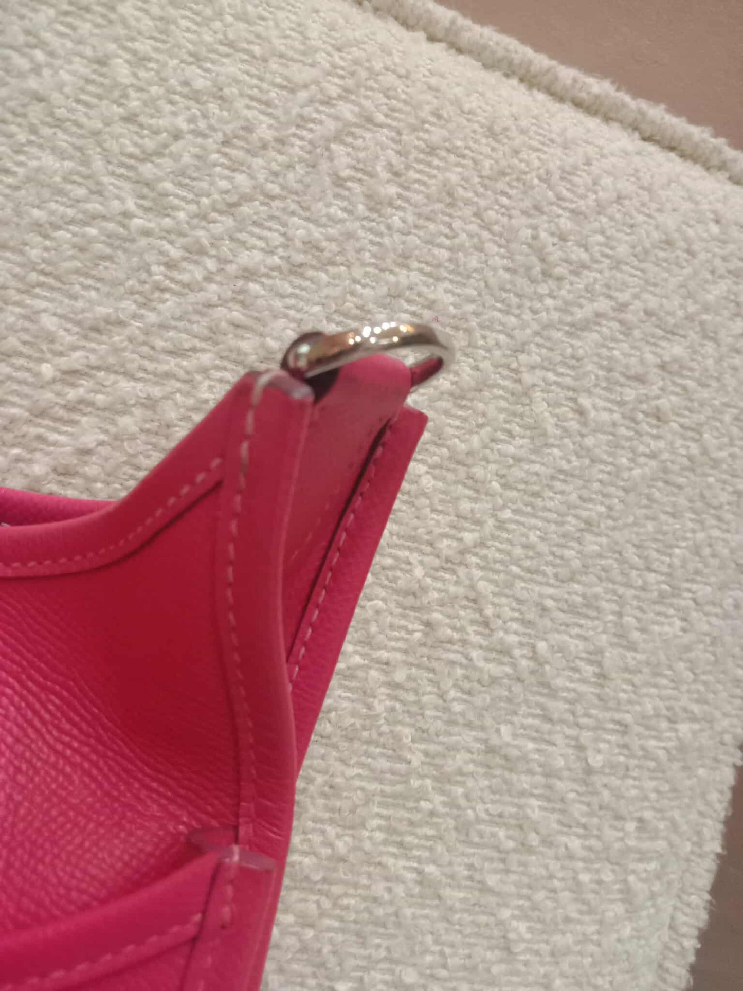 Hermes Evelyne Rose Tyrien Epsom PM Stamp Q Square 2013