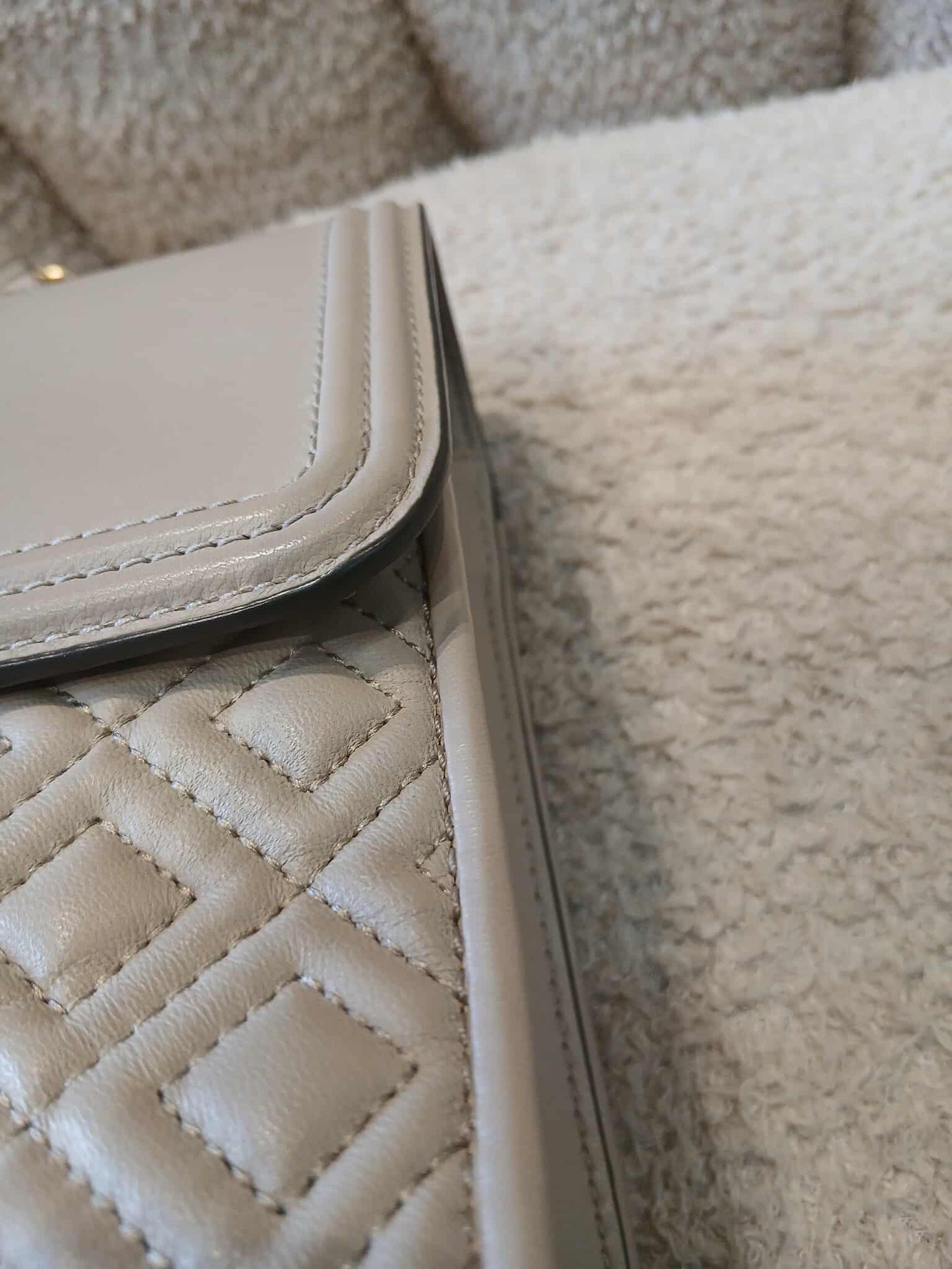 Tory Burch Fleming Beige Flap Bag