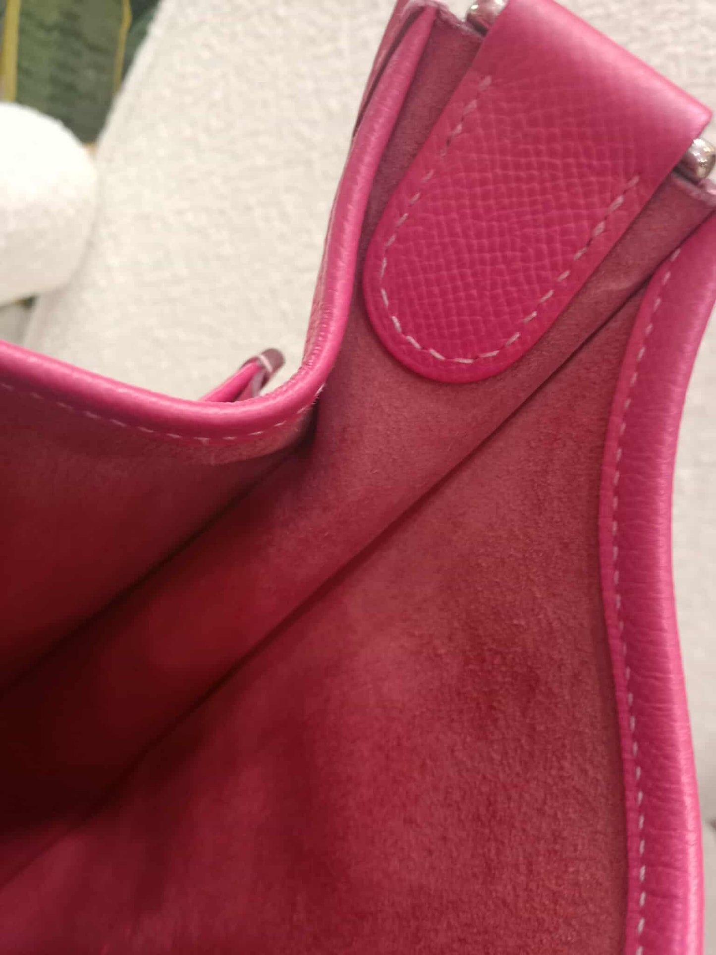 Hermes Evelyne Rose Tyrien Epsom PM Stamp Q Square 2013