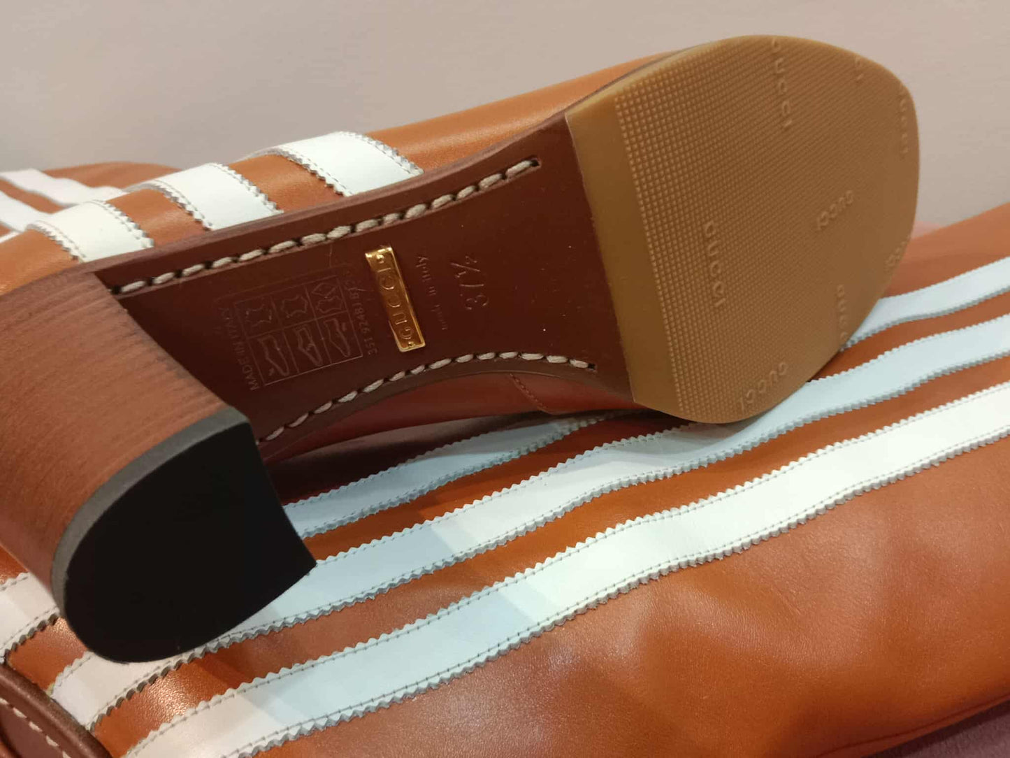 Gucci x Adidas Collaboration Knee-High Boots Cognac Size 37 1/2