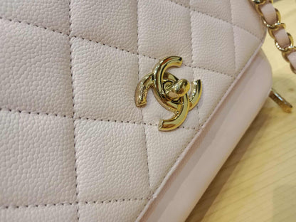 Chanel Business Affinity Light Pink Caviar Medium Microchipped
