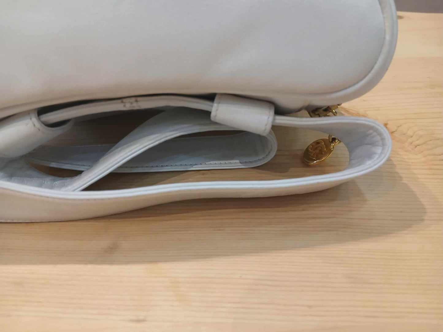 Chanel Belt Bag White Lambskin Series 2