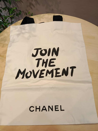 Chanel Join The Movement White/Black Tote Bag