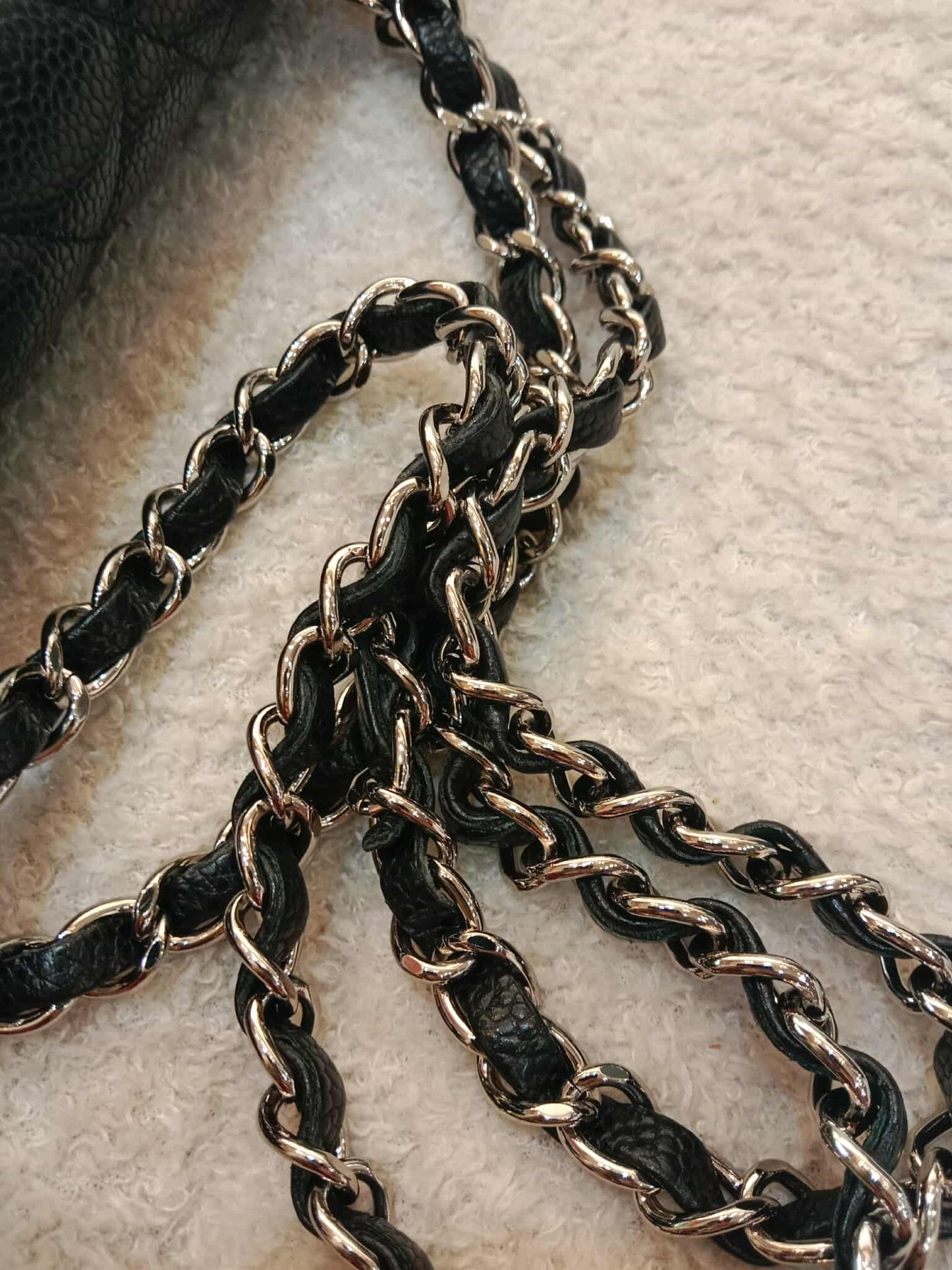 Chanel Classic Double Flap Medium Black Caviar Series 19