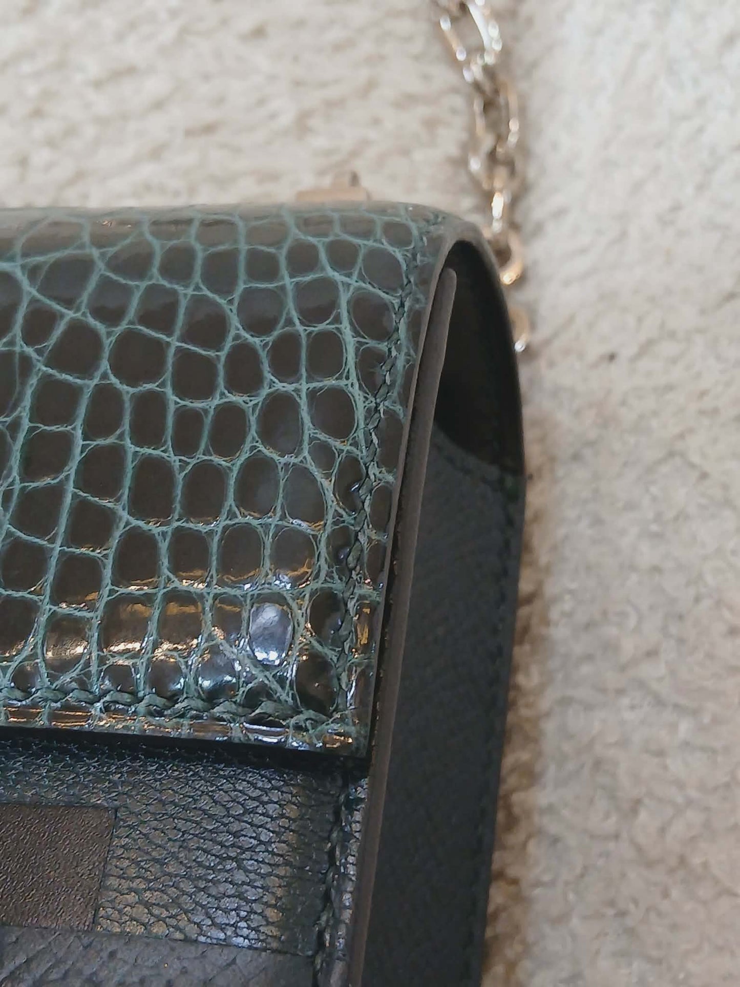 Hermes Sac Verrou Touch Chaine Mini Marquete Cypress Noir Stamp Y 2020