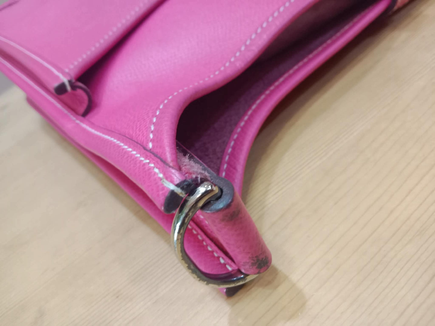 Hermes Evelyne Pink Epsom PM Stamp O Square 2011