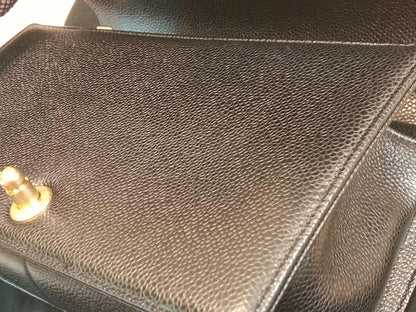 Chanel Leboy Old Medium Quilted Caviar Black Series 25