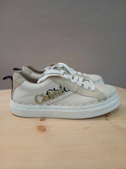 Chloe Lauren Sneakers Beige Size 38