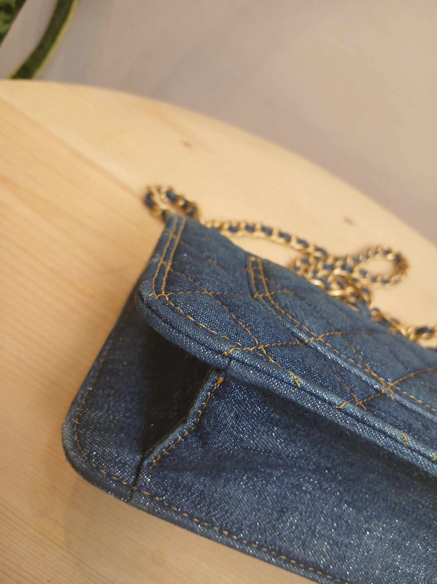 Chanel Denim Mini Flap Bag Microchipped