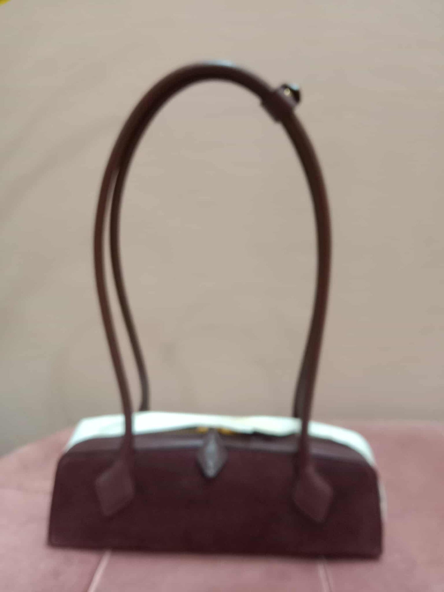 Alaia Le Teckel Suede Bag Burgundy