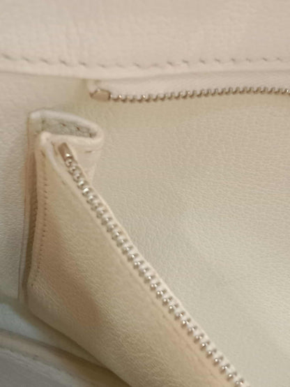 Hermes Birkin 35 White Clemence Stamp N Square 2010