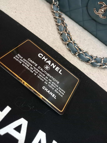 Chanel Jumbo Double Flap Lambskin Blue Series16