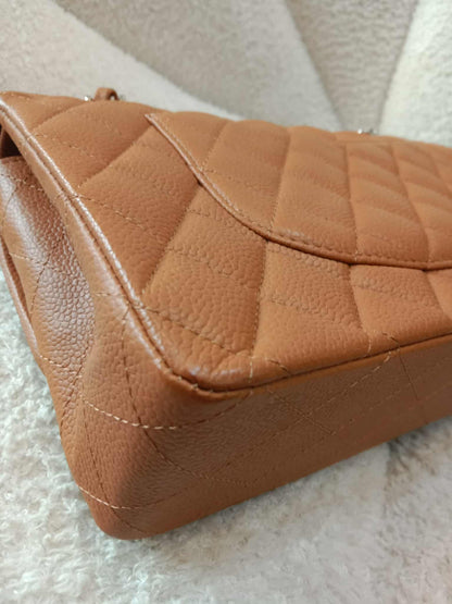 Chanel Classic Double Flap Medium Caramel Caviar Series 14