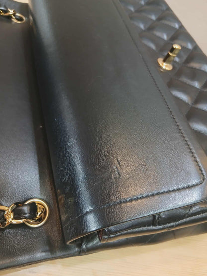 Chanel Double Flap Jumbo Lambskin Black Series 16