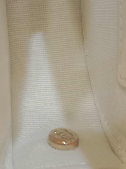 Chanel Tweed Quilted Round Filigree Pouch with Chain Black/White Microchipped