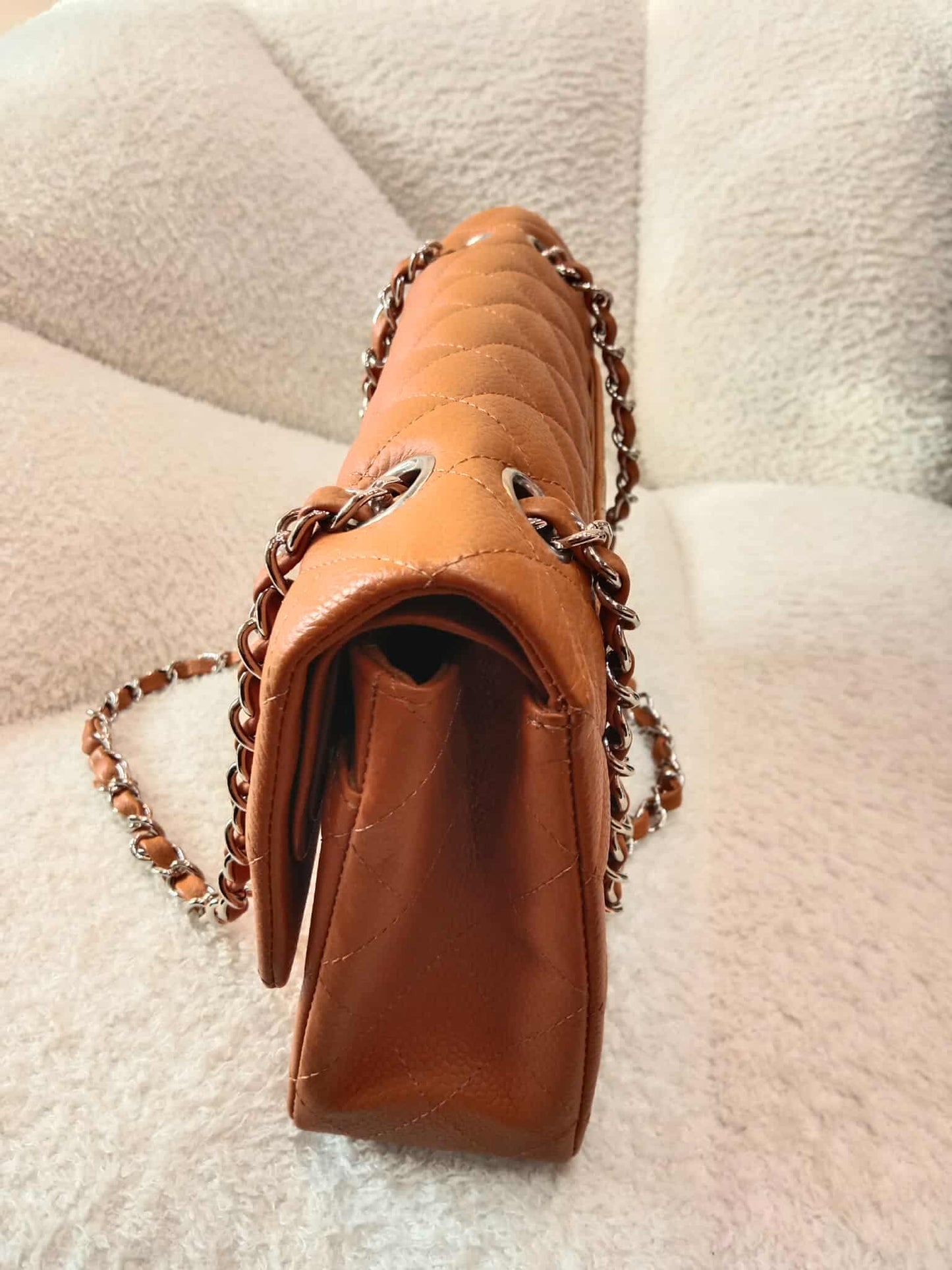 Chanel Classic Double Flap Medium Caramel Caviar Series 14