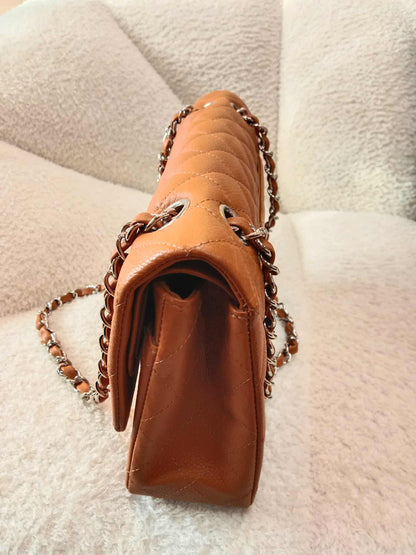 Chanel Classic Double Flap Medium Caramel Caviar Series 14