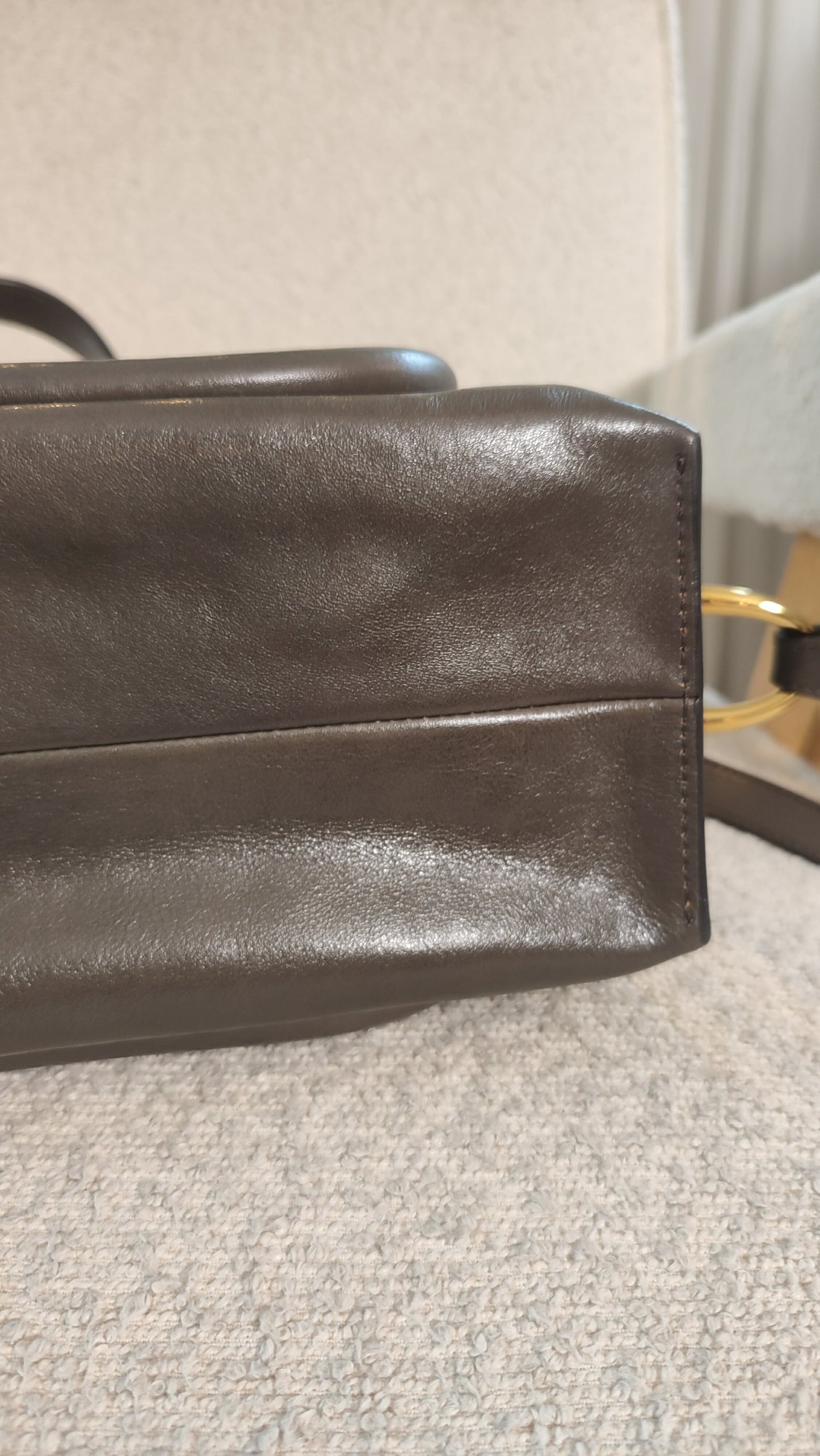 Chloe Small Double Carry Flannel Gray Bag