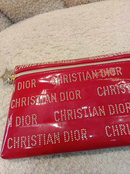 Dior Cosmetic Red Pouch Patent