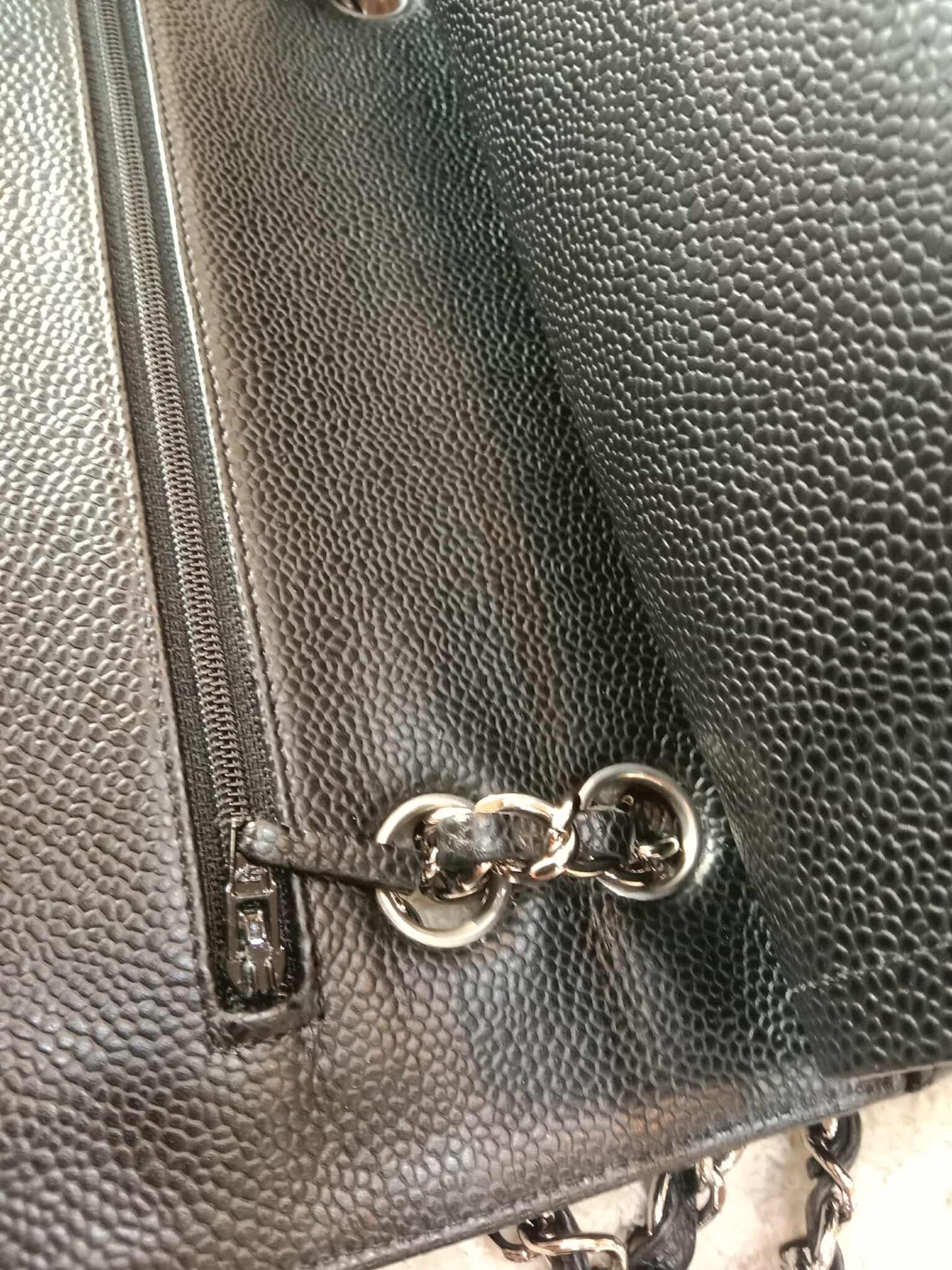 Chanel Classic Double Flap Medium Black Caviar Series 19