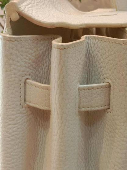 Hermes Birkin 35 White Clemence Stamp N Square 2010