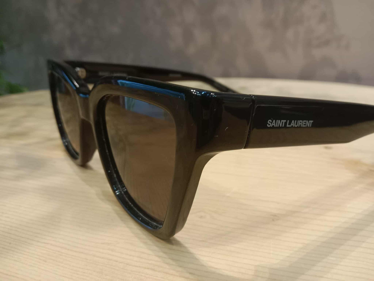 YSL Women's Cat Eye Black Sunglasses
