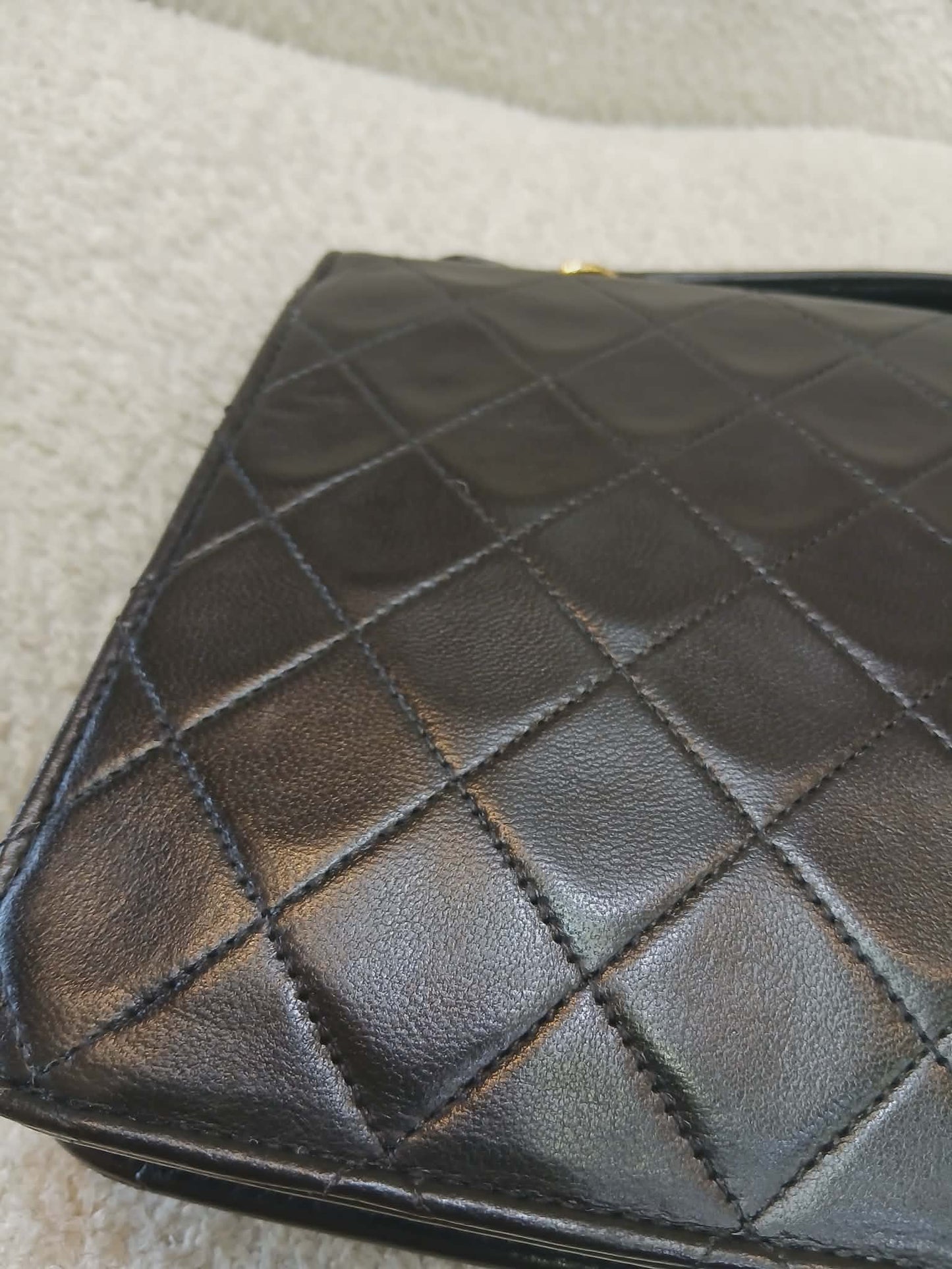 Chanel Matelasse Lambskin Double Turn Lock Vintage Mini Briefcase Series 1