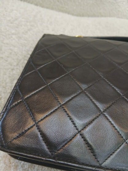 Chanel Matelasse Lambskin Double Turn Lock Vintage Mini Briefcase Series 1