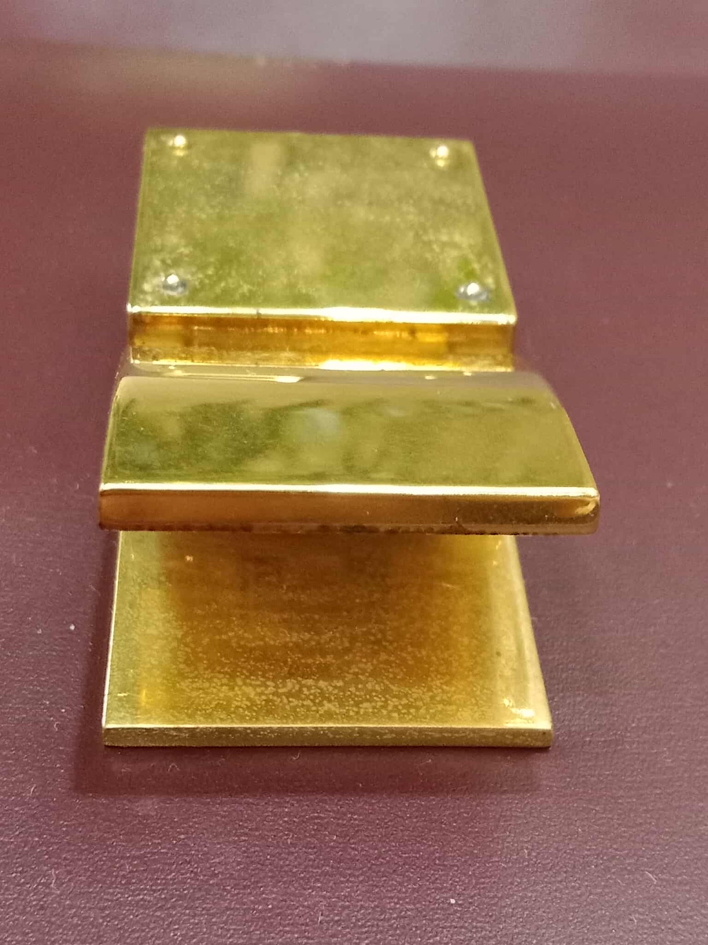 Celine Medium Classic Box Bag In Burgundy Calfskin Leather