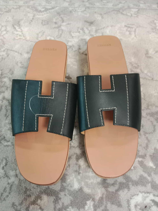 Hermes H Logo Sandals Size 38
