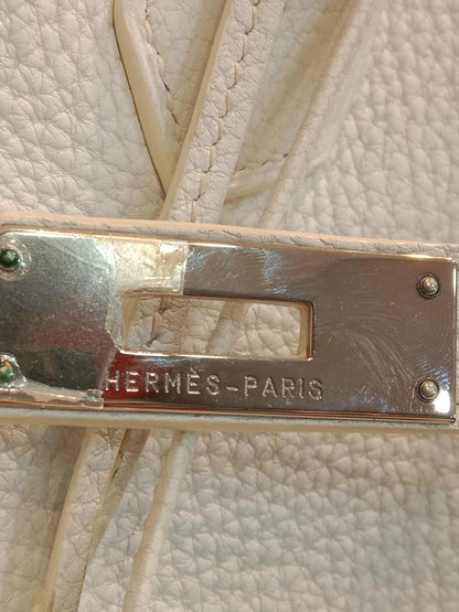Hermes Birkin 35 White Clemence Stamp N Square 2010