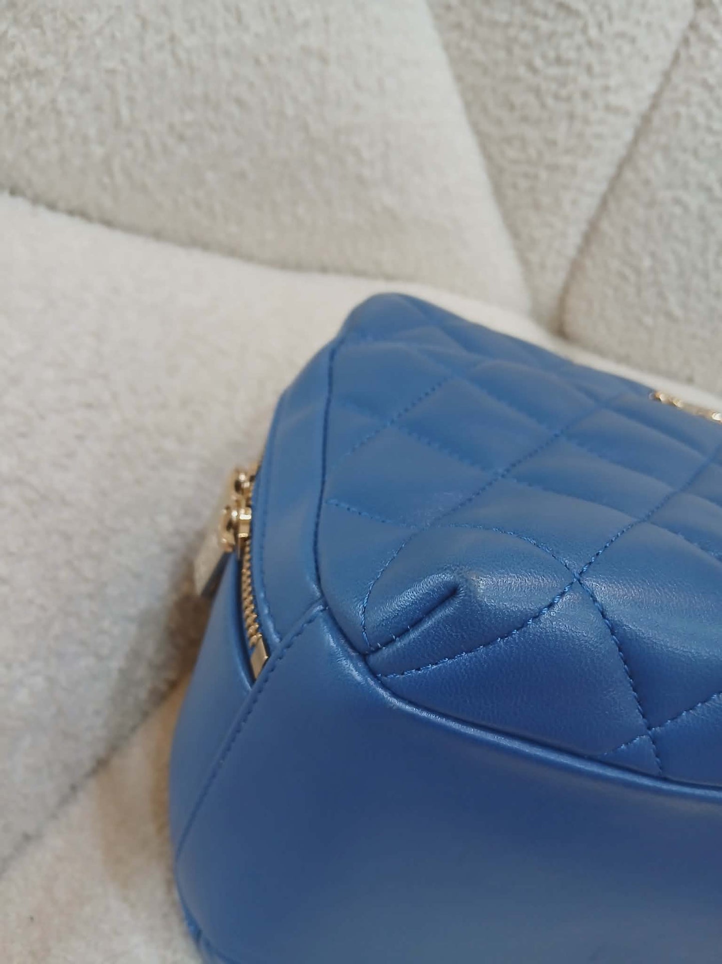 Chanel Quilted Trendy CC Bowler Bag Lambskin Blue Series 23