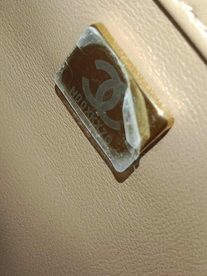 Chanel Seasonal Flap Heart Charms Beige Microchipped