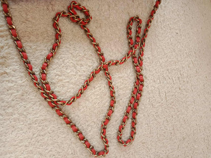 Chanel Wallet on Chain Lambskin Red Series 13