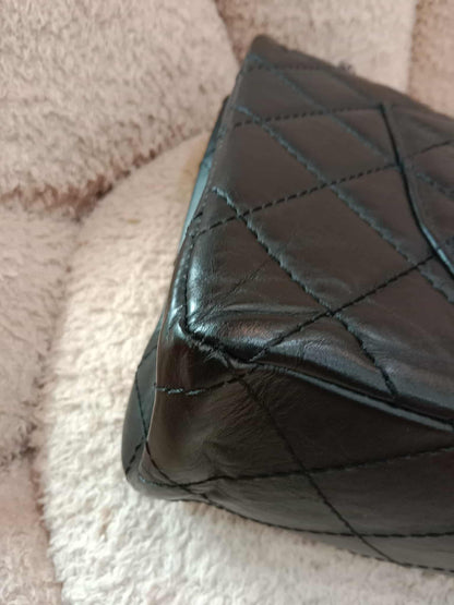 Chanel Reissue Mademoiselle Double Flap Black Calfskin Series 14