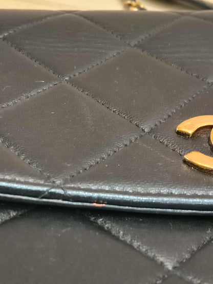 Chanel Vintage Lambskin Flap Black Series 3